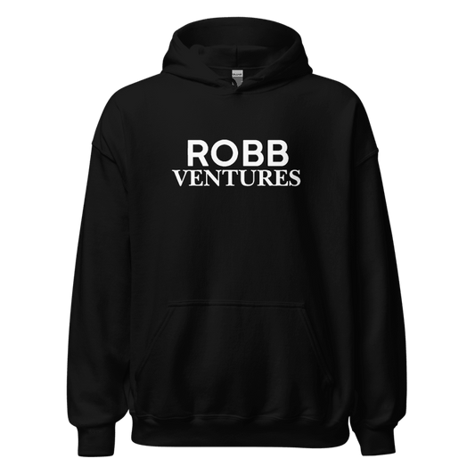 Robb Ventures Embroidered Logo Unisex Heavy Blend Hoodie - Black