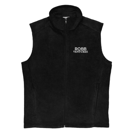 Robb Ventures Embroidered Logo Men's Columbia Fleece Vest - Black