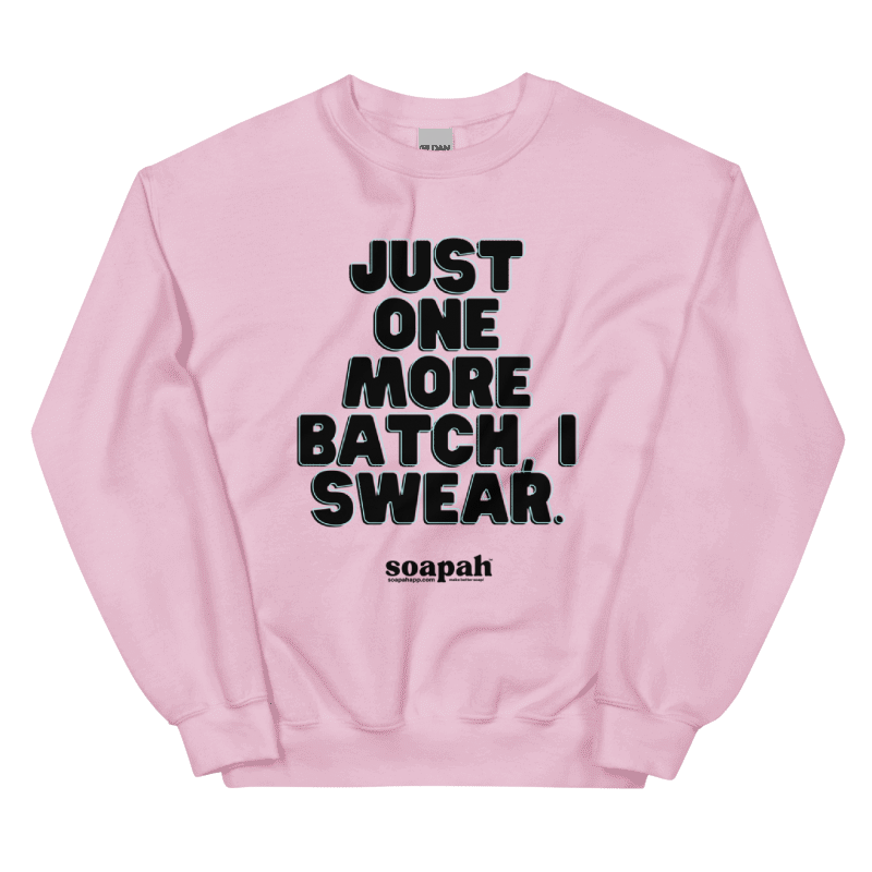 Soapah "Just One More" Unisex Crew Neck Sweatshirt - Pink