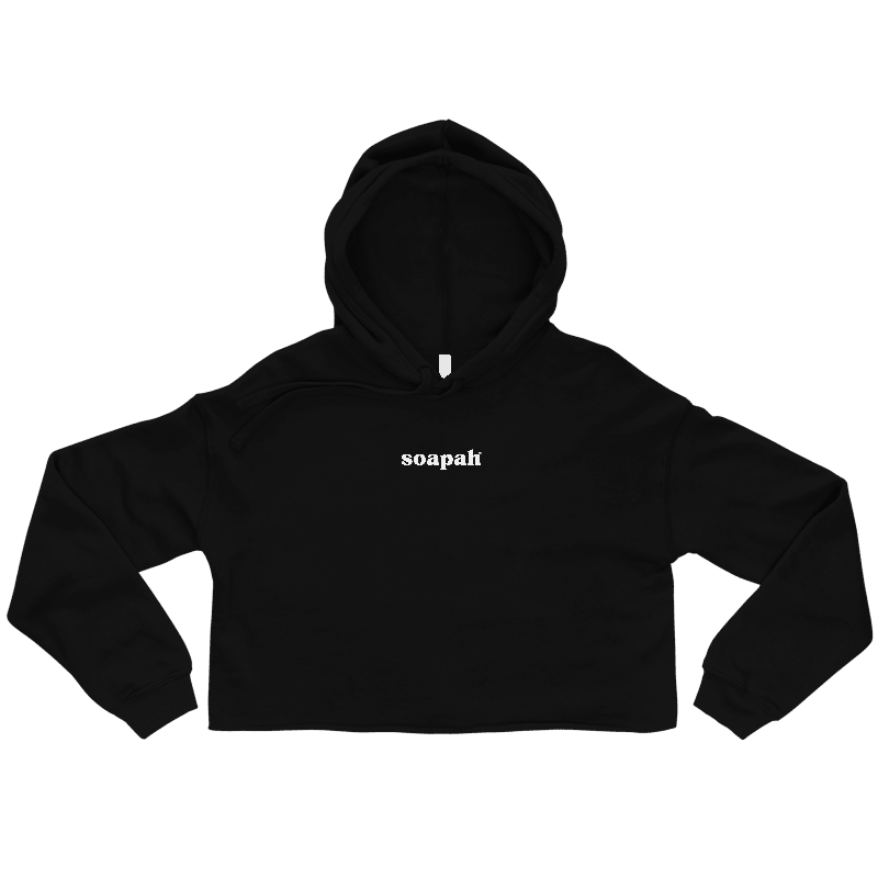 Soapah Women's Cropped Hoodie - Black