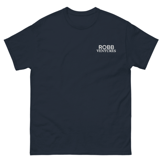 Robb Ventures Embroidered Logo Unisex Classic Tee - Navy