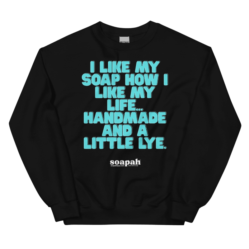 Soapah "I Like My Soap" Unisex Crew Neck Sweatshirt - Black