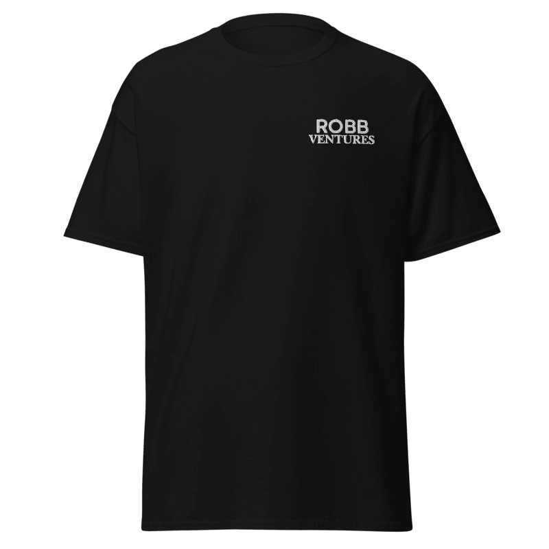 Robb Ventures Embroidered Logo Unisex Classic Tee - Black