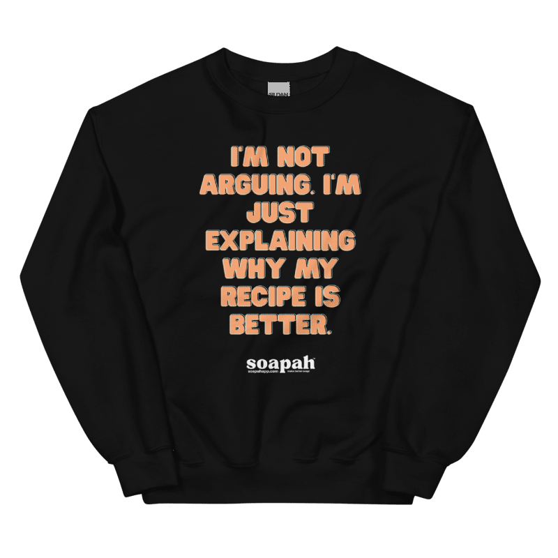 Soapah "No Arguments" Unisex Crew Neck Sweatshirt - Black