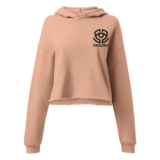 Seezen Women's Cropped Hoodie - Peach