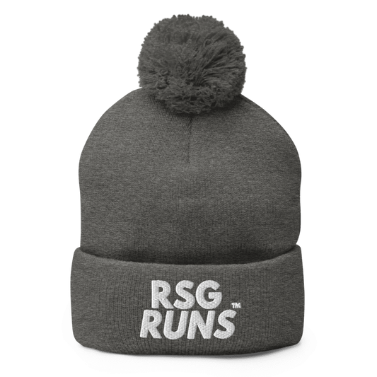 RSG Runs Pom-Pom Knit Cap (Dark Heather Grey)