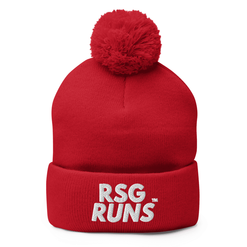 RSG Runs Pom-Pom Knit Cap (Red)
