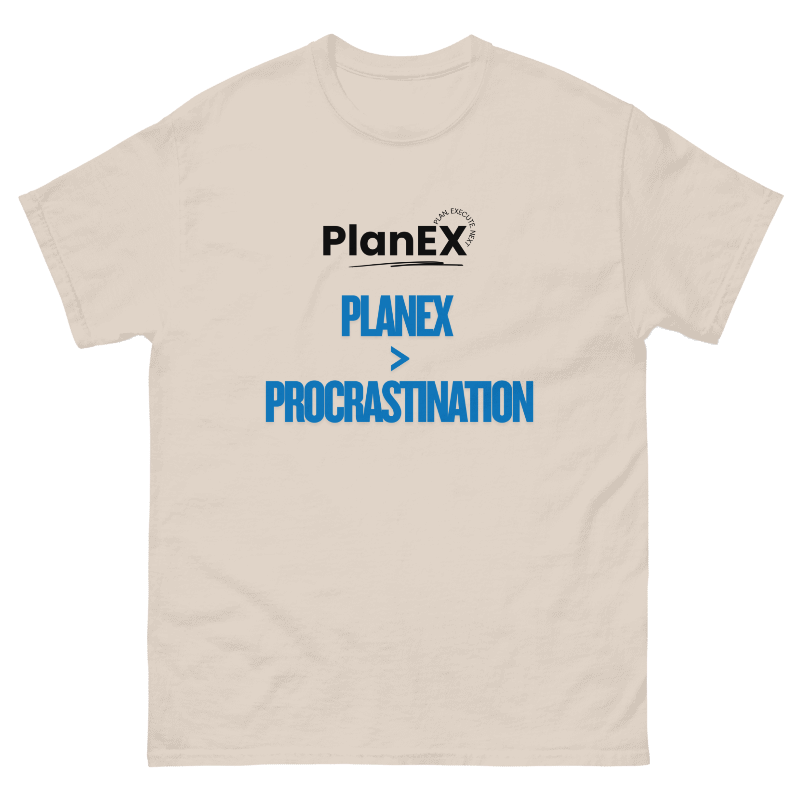 PlanEX - No Procrastination T-Shirt (Natural)