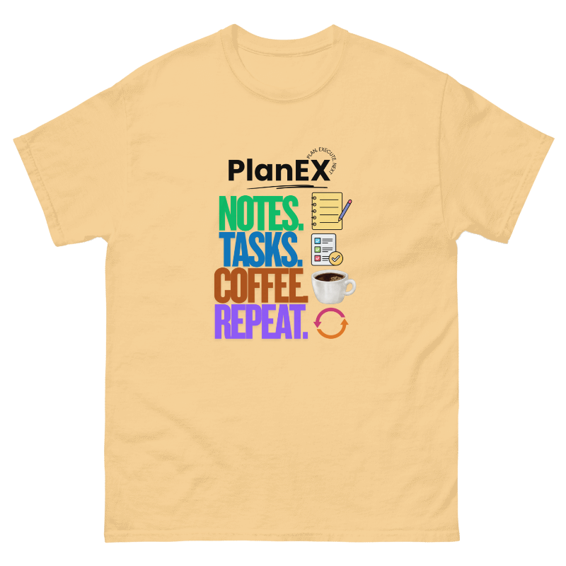 PlanEX - Notes. Tasks. Coffee T-Shirt (Yellow Haze)