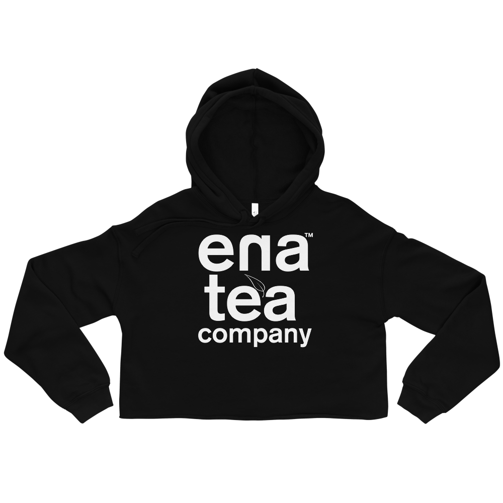 Ena Tea Company Cropped Hoodie - Black