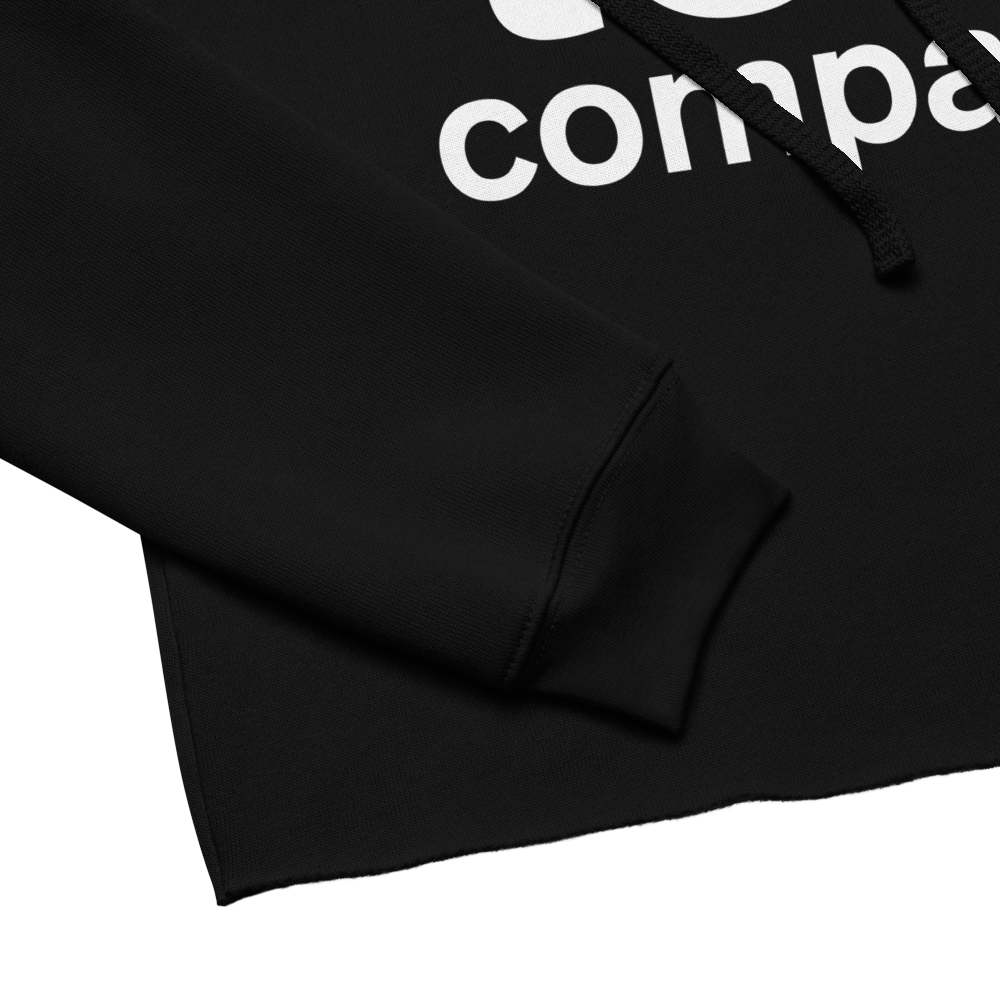 Ena Tea Company Cropped Hoodie - Black