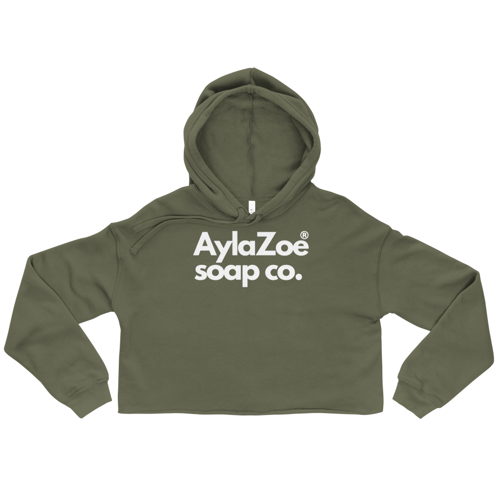 AylaZoe Soap Co. Cropped Hoodie - Military Green