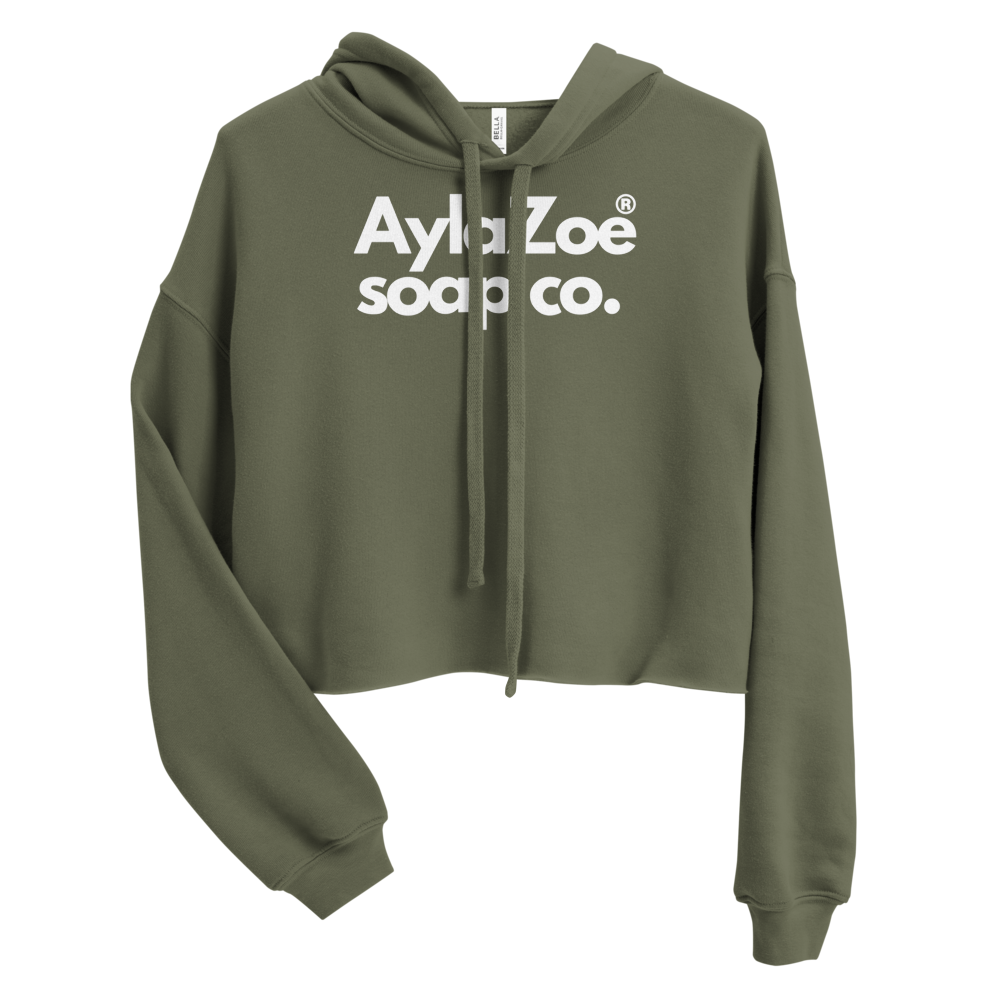 AylaZoe Soap Co. Cropped Hoodie - Military Green