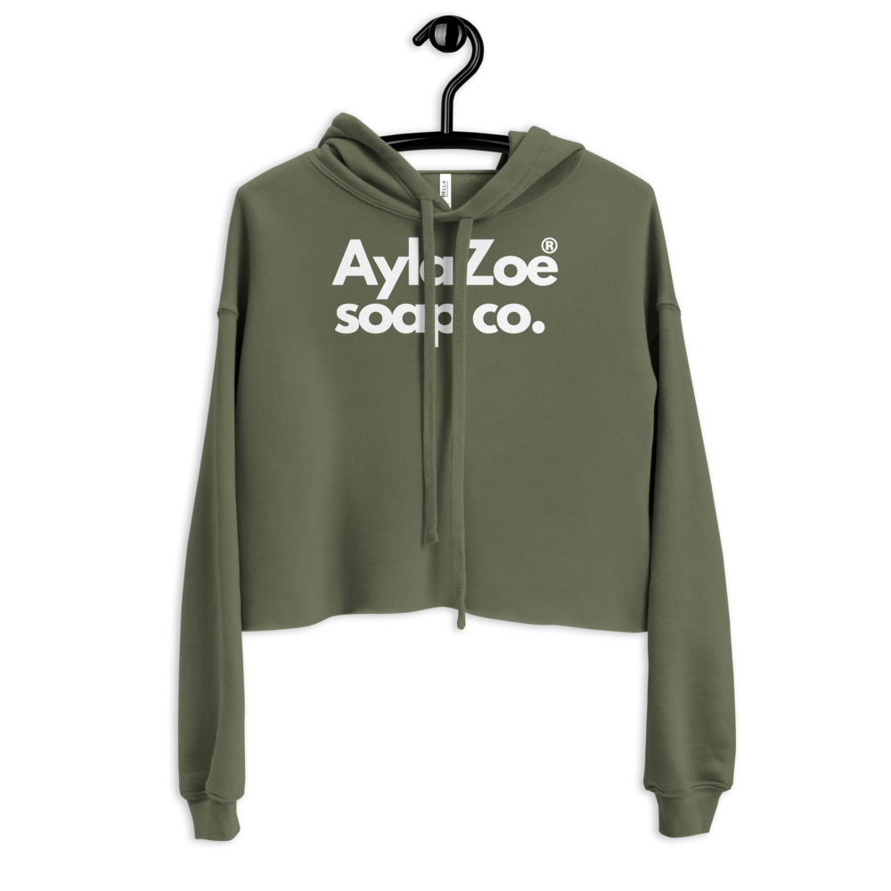 AylaZoe Soap Co. Cropped Hoodie - Military Green