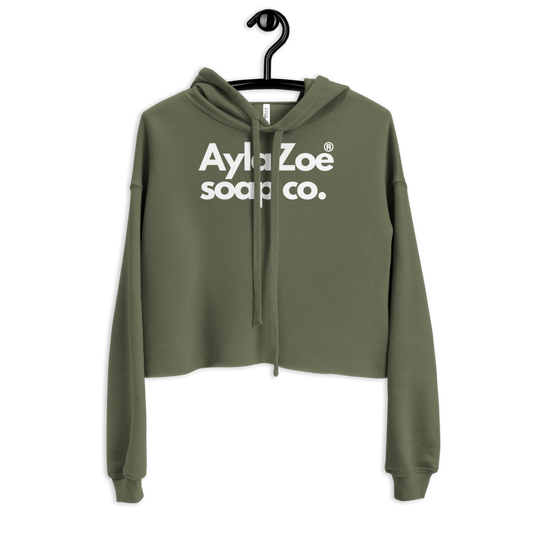 AylaZoe Soap Co. Cropped Hoodie - Military Green