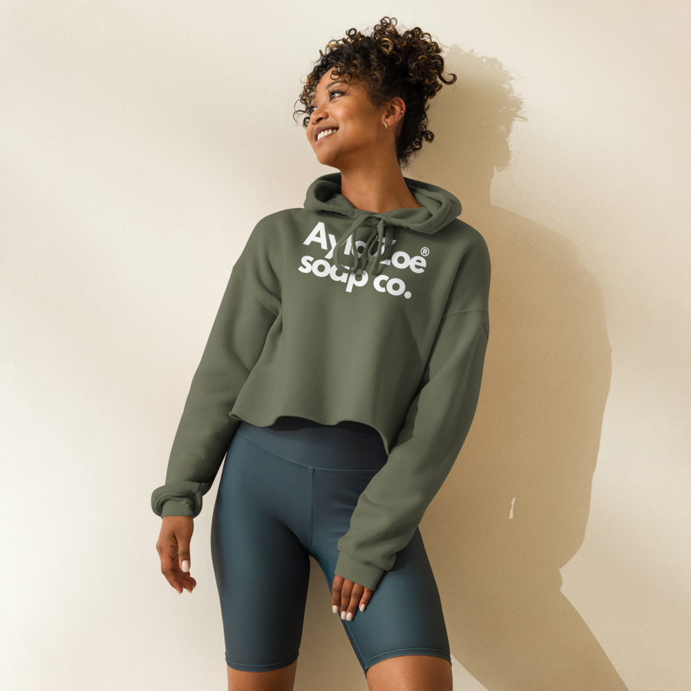 AylaZoe Soap Co. Cropped Hoodie - Military Green