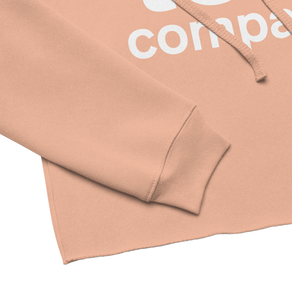 Ena Tea Company Cropped Hoodie - Peach