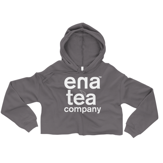 Ena Tea Company Cropped Hoodie - Storm