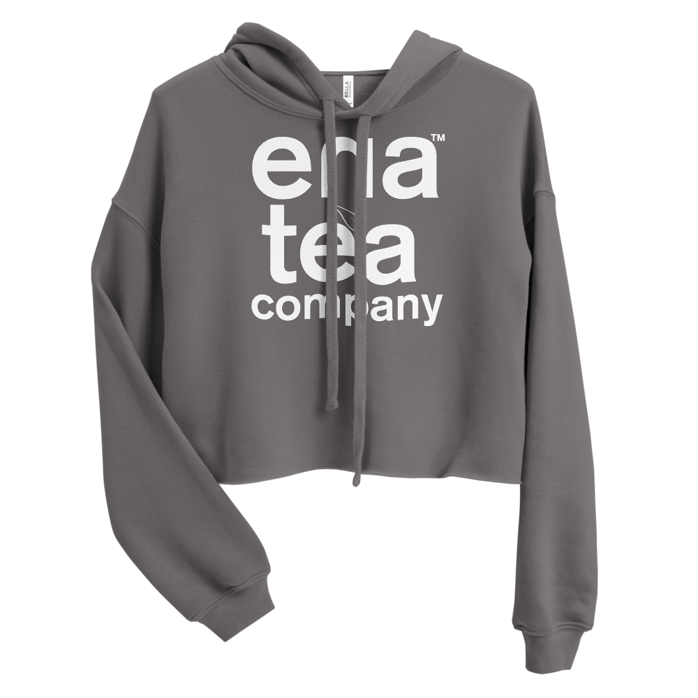 Ena Tea Company Cropped Hoodie - Storm
