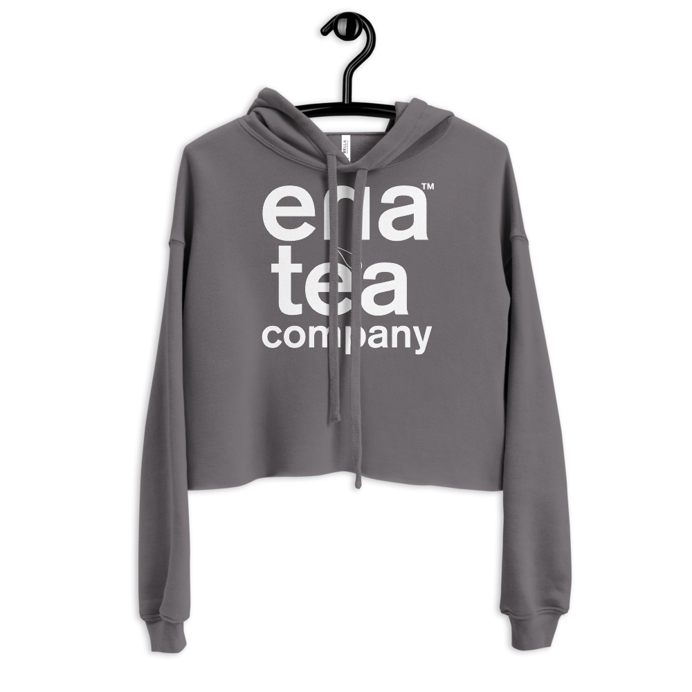 Ena Tea Company Cropped Hoodie - Storm
