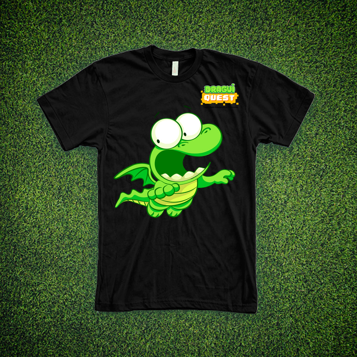 Dragui Quest - Scared Dragui t-shirt (black)