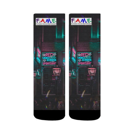 FAME - Red Video Screens (crew socks)