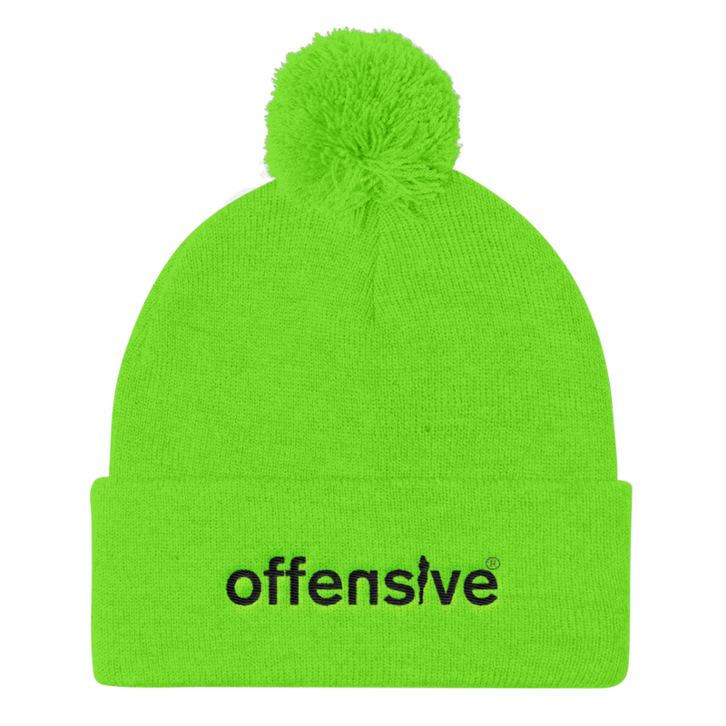 Offensive Pom-Pom Beanie (Neon Green)