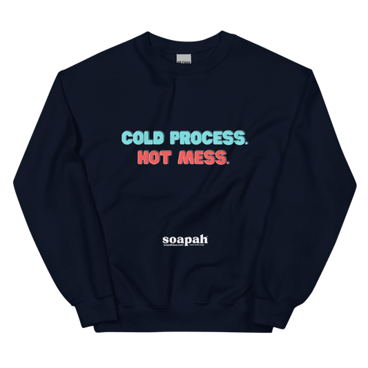 Soapah "Hot Mess" Unisex Crew Neck Sweatshirt - Navy