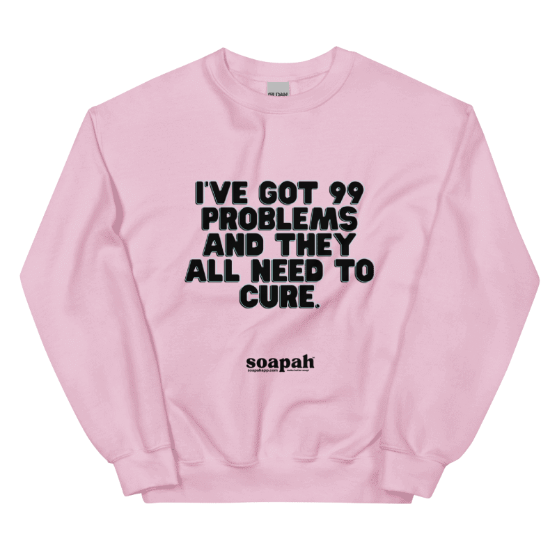 Soapah "99 Problems" Unisex Crew Neck Sweatshirt - Pink