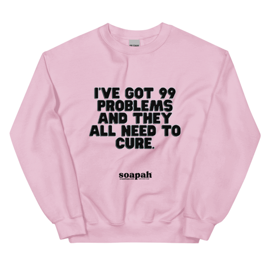 Soapah "99 Problems" Unisex Crew Neck Sweatshirt - Pink