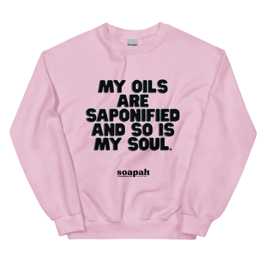 Soapah "Saponified Soul" Unisex Crew Neck Sweatshirt - Pink