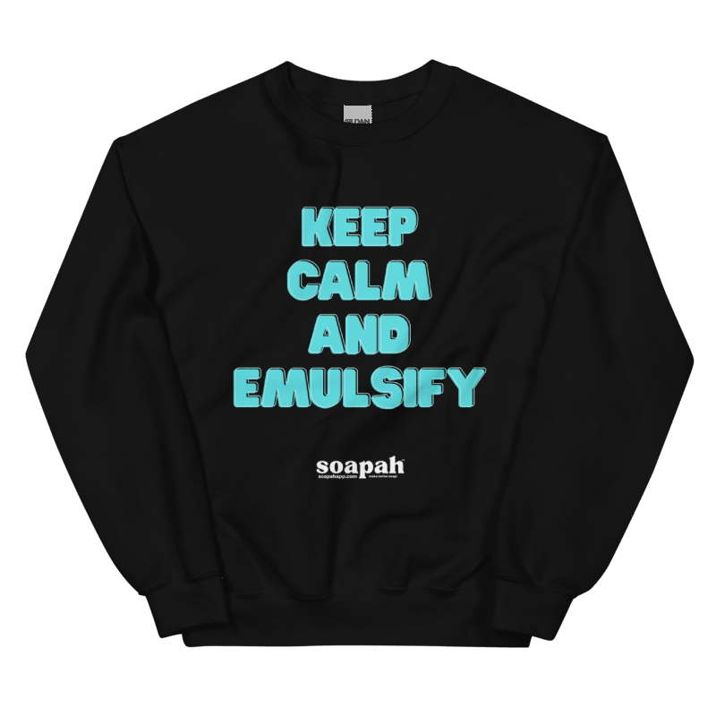 Soapah "Keep Calm" Unisex Crew Neck Sweatshirt - Black