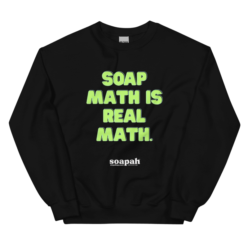 Soapah "Soap Math" Unisex Crew Neck Sweatshirt - Black