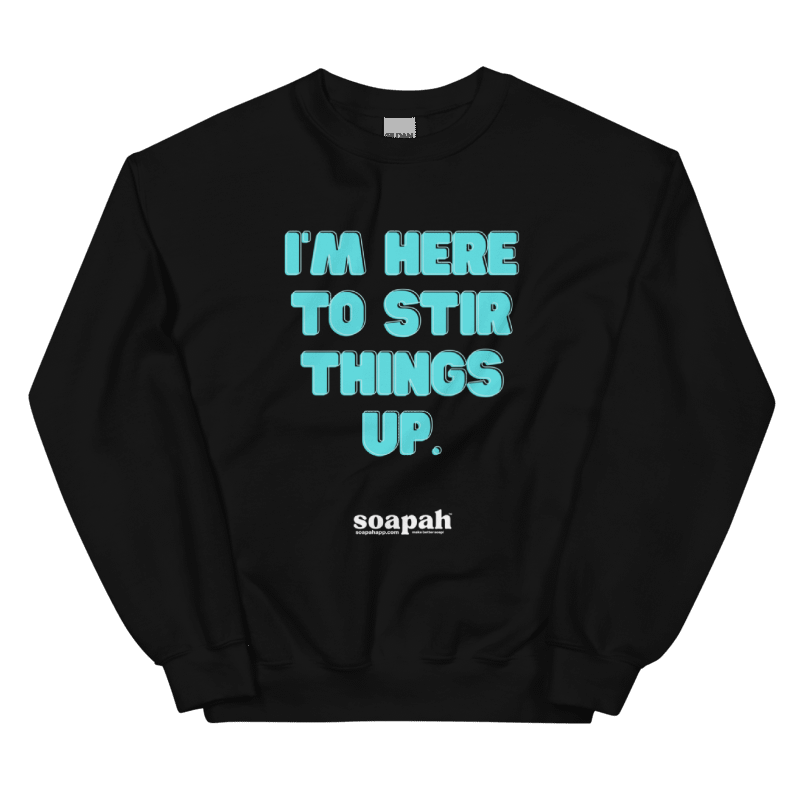 Soapah "Soapmaker" Unisex Crew Neck Sweatshirt - Black