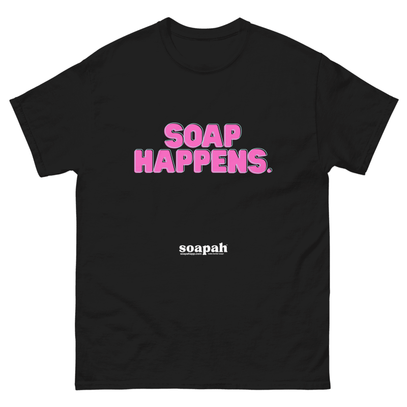 Soapah "Soap Happens" Unisex T-Shirt - Black