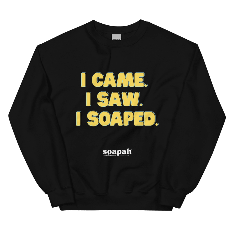 Soapah "Soap Conqueror" Unisex Crew Neck Sweatshirt - Black