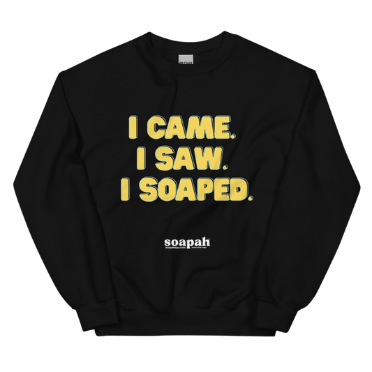 Soapah "Soap Conqueror" Unisex Crew Neck Sweatshirt - Black