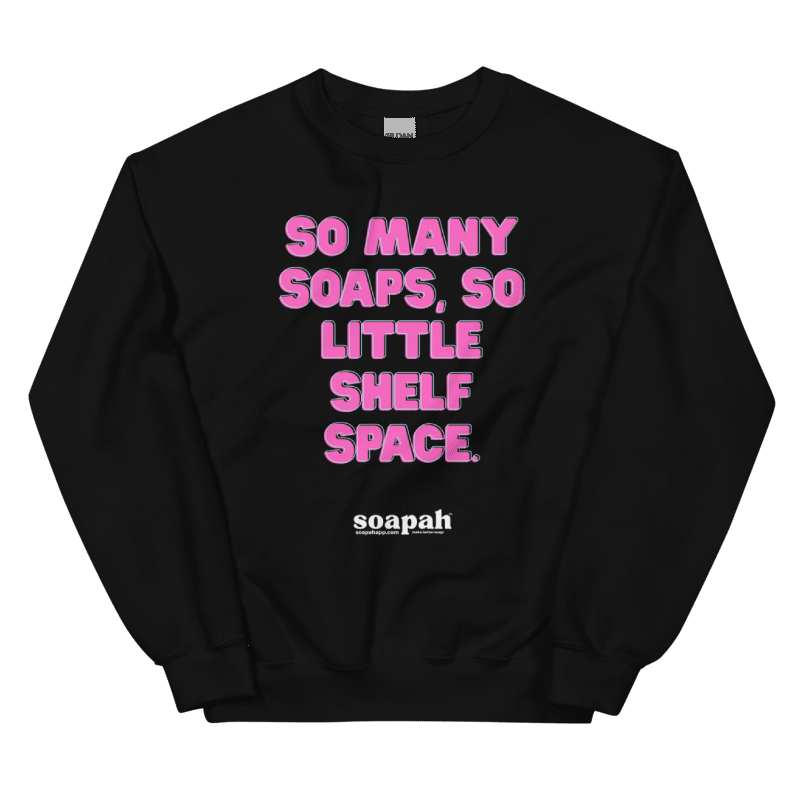 Soapah "So Many Soaps" Unisex Crew Neck Sweatshirt - Black