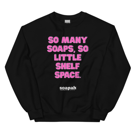 Soapah "So Many Soaps" Unisex Crew Neck Sweatshirt - Black