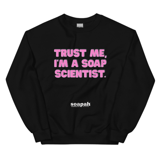 Soapah "Soap Scientist" Unisex Crew Neck Sweatshirt - Black