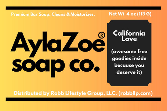 AylaZoe Soap Co. - California Love 4oz Bar Soap