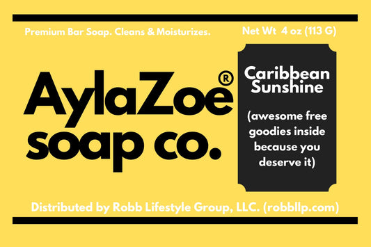 AylaZoe Soap Co. - Caribbean Sunshine 4oz Bar Soap
