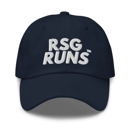 RSG Runs Text Logo Dad Cap (Navy)