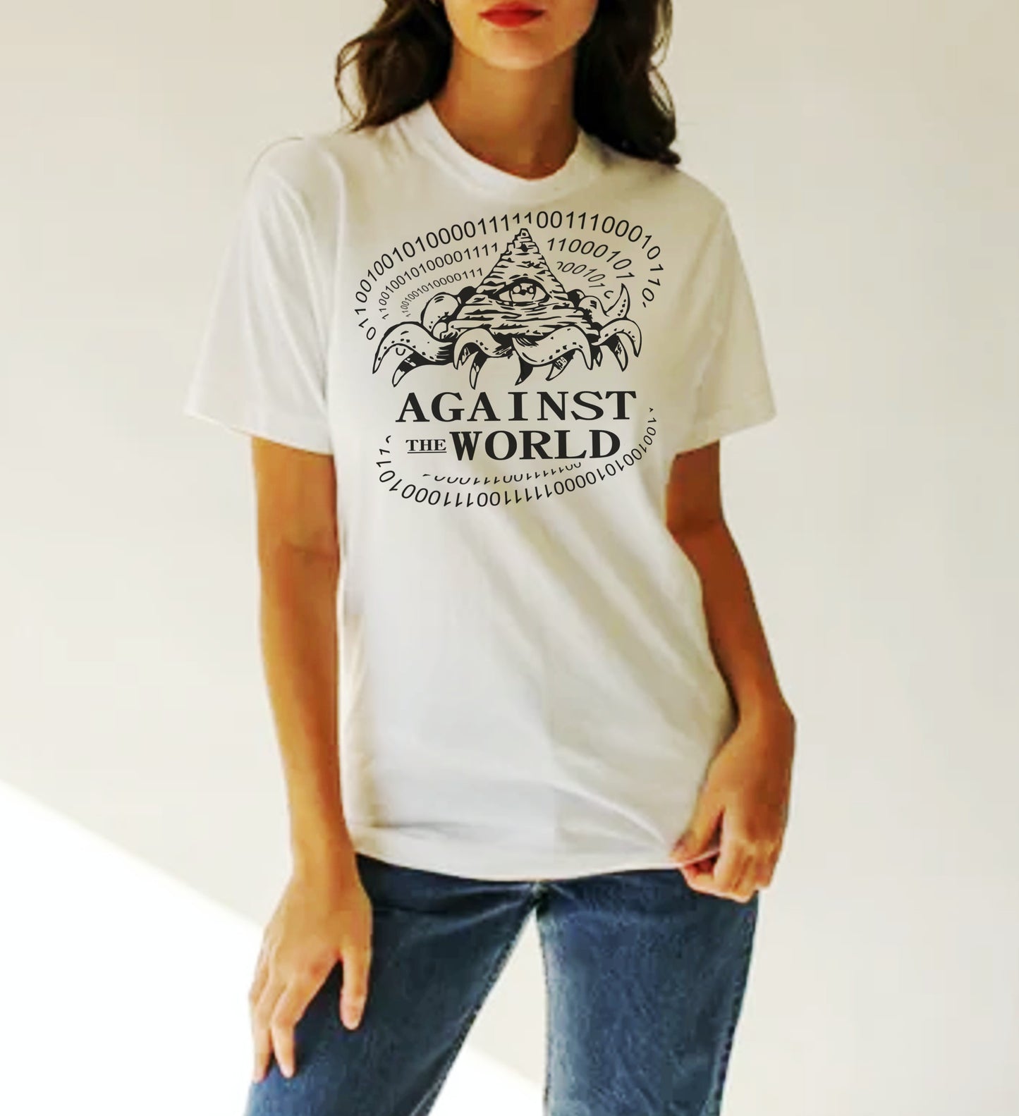 Against the World Logo T-Shirt (White)