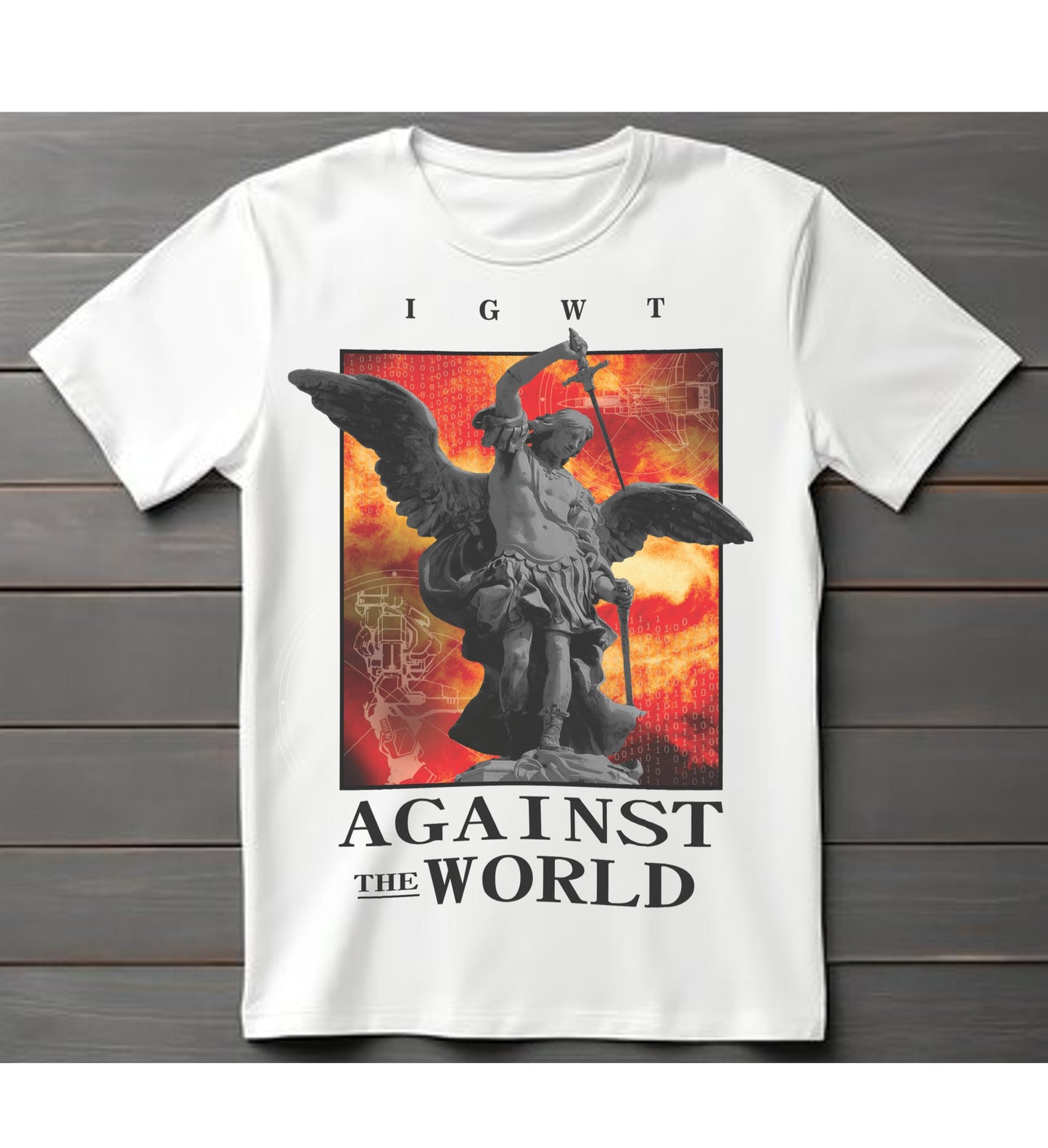 Against the World Book Cover T-Shirt (White)