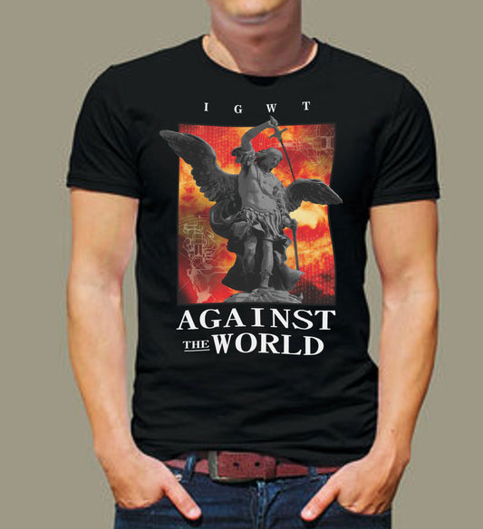 Against the World Book Cover T-Shirt (Black)