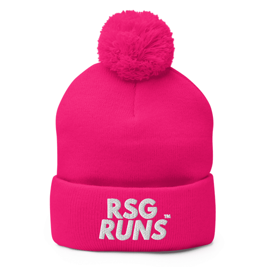 RSG Runs Pom-Pom Knit Cap (Neon Pink)