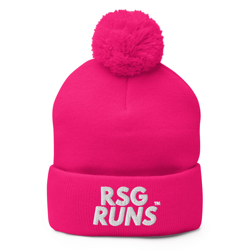 RSG Runs Pom-Pom Knit Cap (Neon Pink)