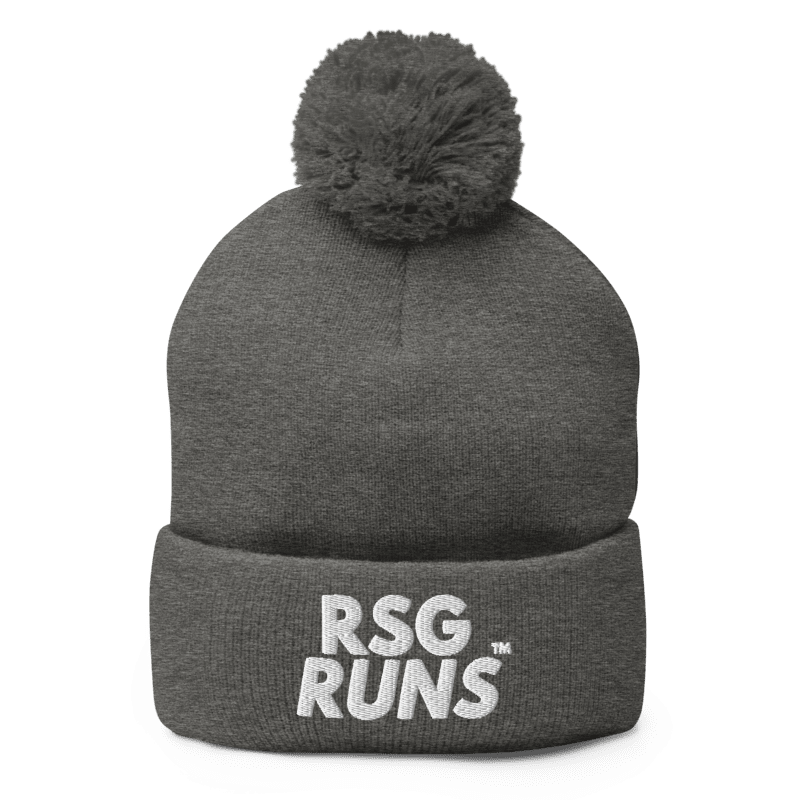 RSG Runs Pom-Pom Knit Cap (Dark Heather Grey)
