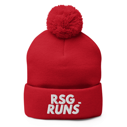 RSG Runs Pom-Pom Knit Cap (Red)